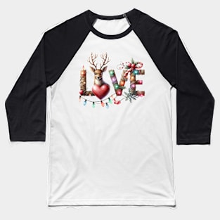 Love Christmas Sublimation Baseball T-Shirt